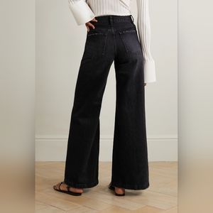 EUC Frame Baggy Palazzo Black Wide-Leg Jeans sz 30